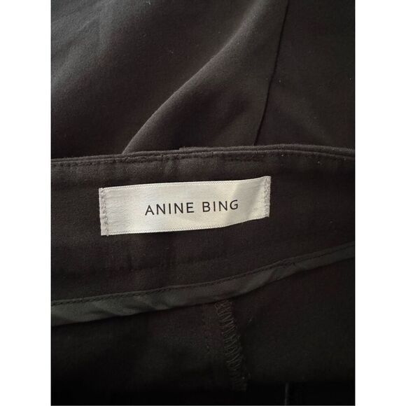 Anine Bing Black Tuxedo Snap Button Accent Pants Size Medium - Picture 8 of 9